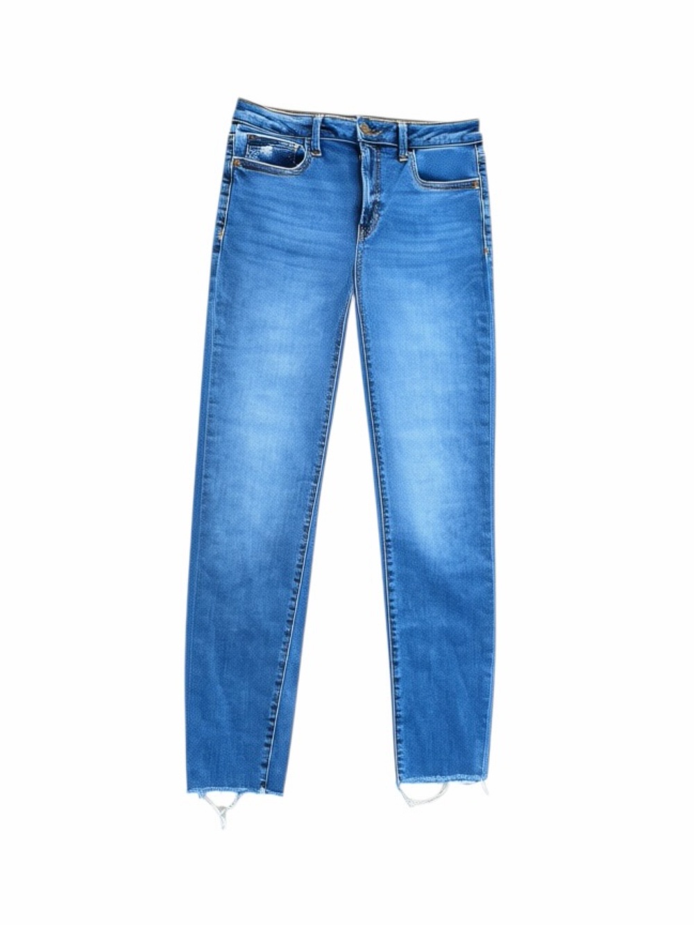Harper Heritage High Rise Skinny Jeans Size 26 Raw Hem Stretch Denim